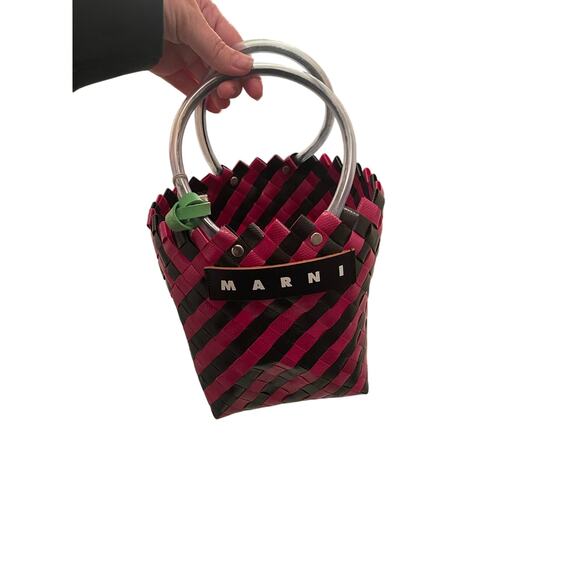 Marni Market, Taha Bag, Black and Burgundy, NWT - Picture 6 of 6